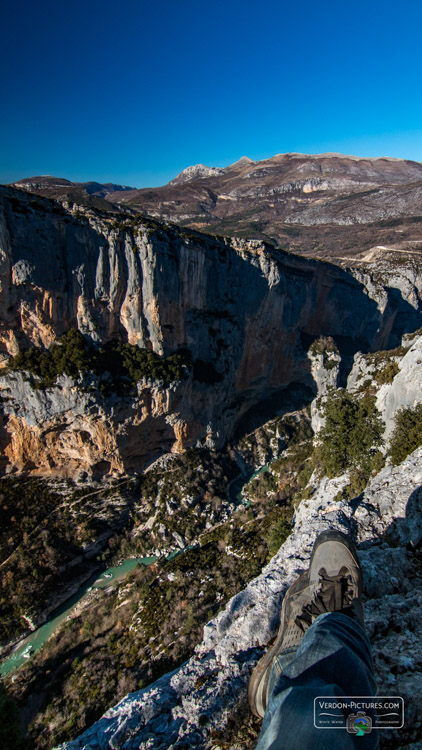 photo vue plongeante depuis rancoumas sur le canyon du Verdon